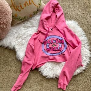 MTV Sick Sad World cropped hoodie